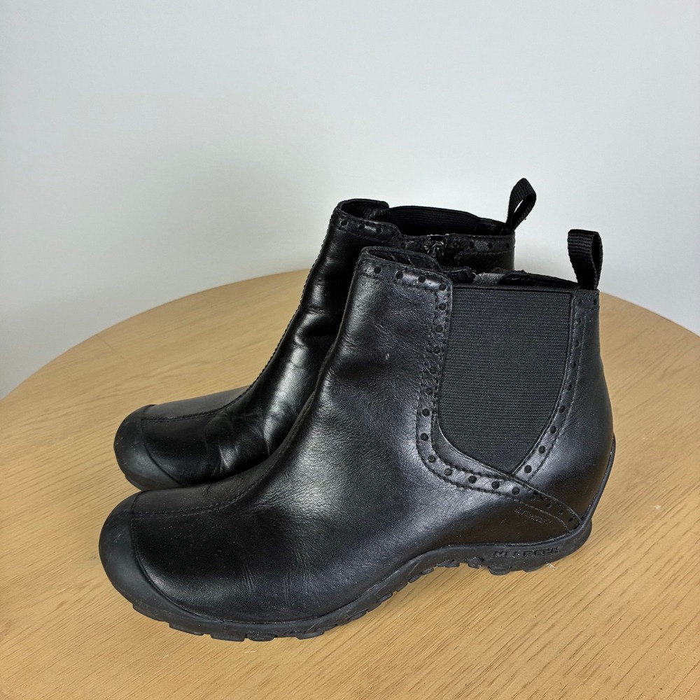 Merrell Plaza Leather Chelsea Ankle Boots Women's 8 Outdoors Comfort Gorpcore